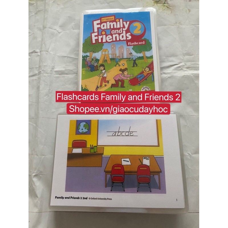 Flashcards  Family and Friends 2- phiên bản 2nd -ép plastics  bền đẹp