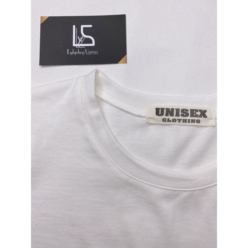 Áo thun croptop trơn LylyshopUnisex màu trắng tay ngắn kiểu áo ôm body basic chất thun cotton mềm mịn co dãn 4 chiều | BigBuy360 - bigbuy360.vn