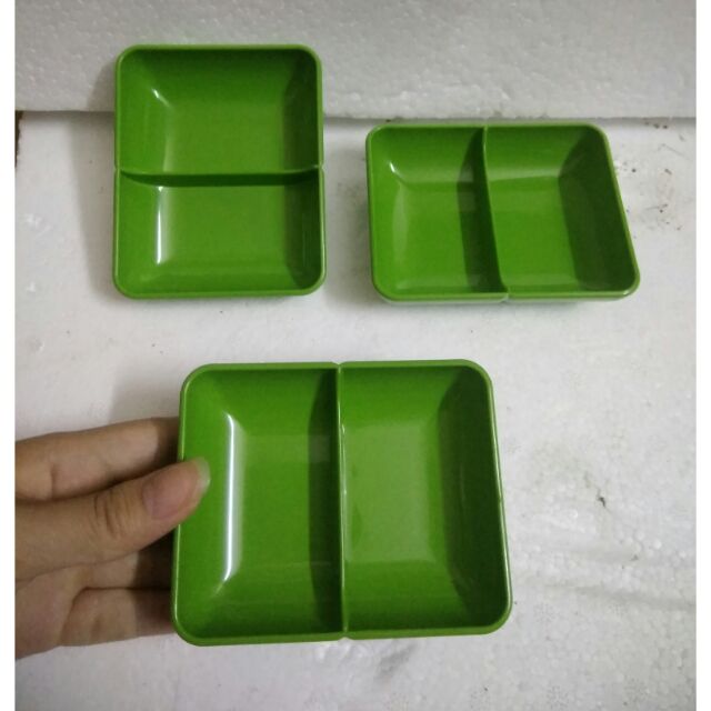 Set 10 Đĩa chấm hai ngăn phíp nhựa 2701