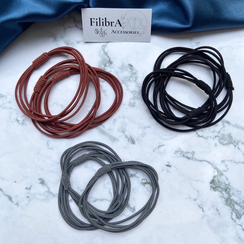 Dây buộc tóc trơn 4 vòng chắc chắn, cột tóc nữ phụ kiện thời trang CT026 - Filibra