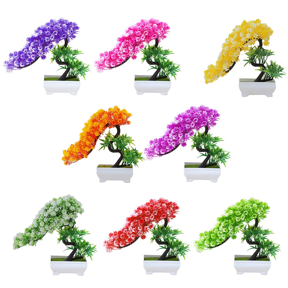 Cây cảnh bonsai nhân tạo để bàn trang trí văn phòng/sân vườn đẹp mắt