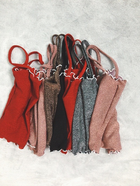 Deal sốc Áo 2 dây nhũ - áo 2 dây kim tuyến