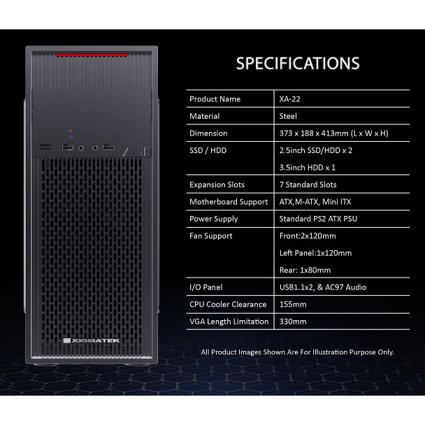 Vỏ case máy tính XIGMATEK XA22  NEW