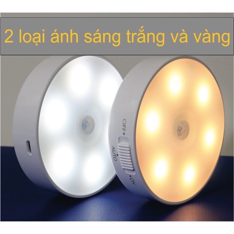 Đèn LED cảm ứng (3 chế độ)chuyển động cơ thể người sử dụng pin sạc usb dung lượng 700mah