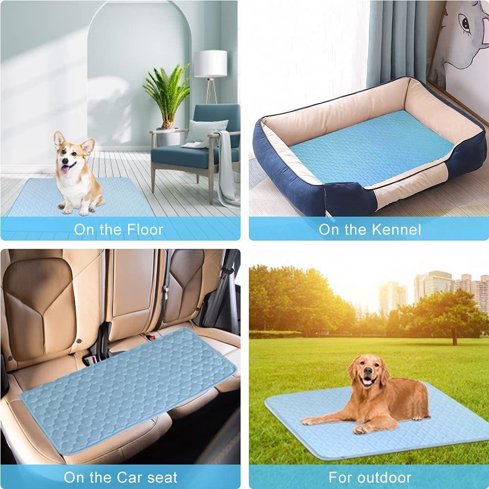 Thảm Lót Bằng Lụa Lạnh Chống Ẩm Thoáng Mát Cho Thú Cưng