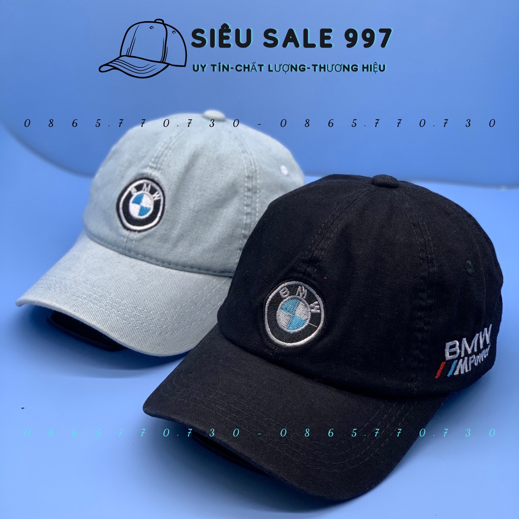 MŨ LƯỠI TRAI JEAN THÊU LOGO B-M-W THỜI TRANG CÁ TÍNH UNISEX FORM CHUẨN