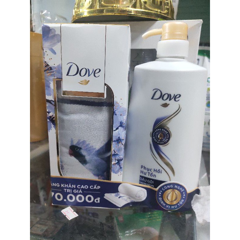 dầu gội Dove tặng khăn tắm cao cấp trị giá 70k