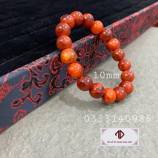 Chuỗi vòng tay gỗ huyết long size 10mm tinh tế, vòng tay thời trang phong thủy