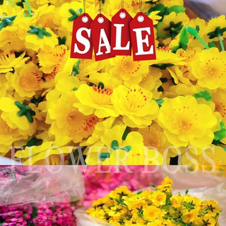 Sỉ 10 kí hoa mai, đào giả (được chọn màu, nụ, lá, kẽm)