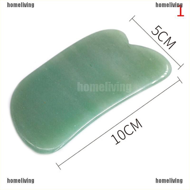 【homeliving】1X Natural Aventurine Jade Stone Massage Tool Acupuncture SPA Massager ✺