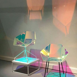 Decal sắc màu Hologram hiệu ứng cầu vồng dán kính