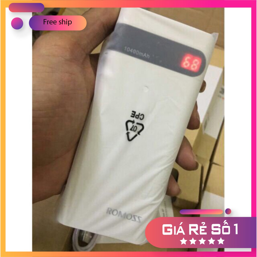 Sạc dự phòng Romoss 10400mAh có LED