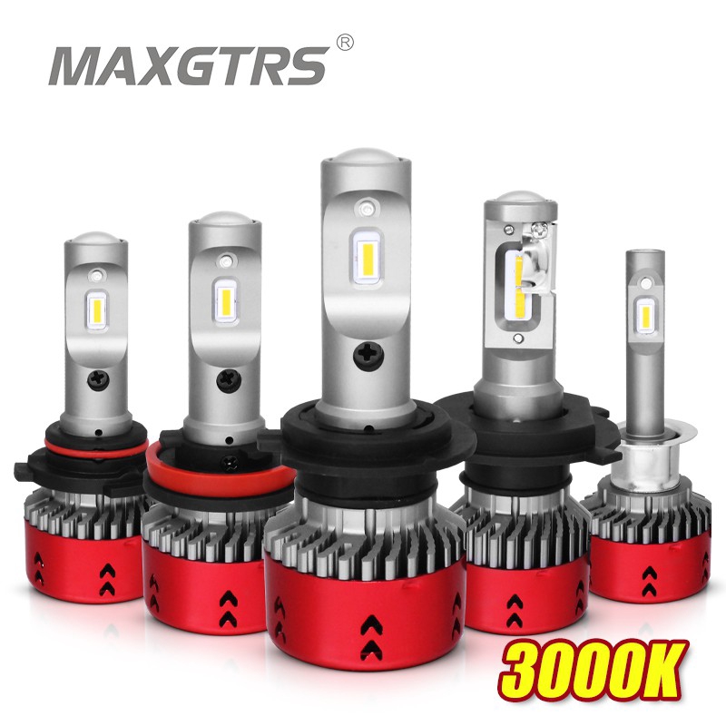 MAXGTRS 2x  Car Headlight H8 H11 H16JP H1 H7 9005 HB3 H4 9003 HB2 9006 HB4 LED