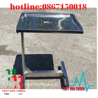 Bàn tít, xe đẩy y tế đựng dụng cụ phẫu thuật, spa làm bằng chất liệu inox