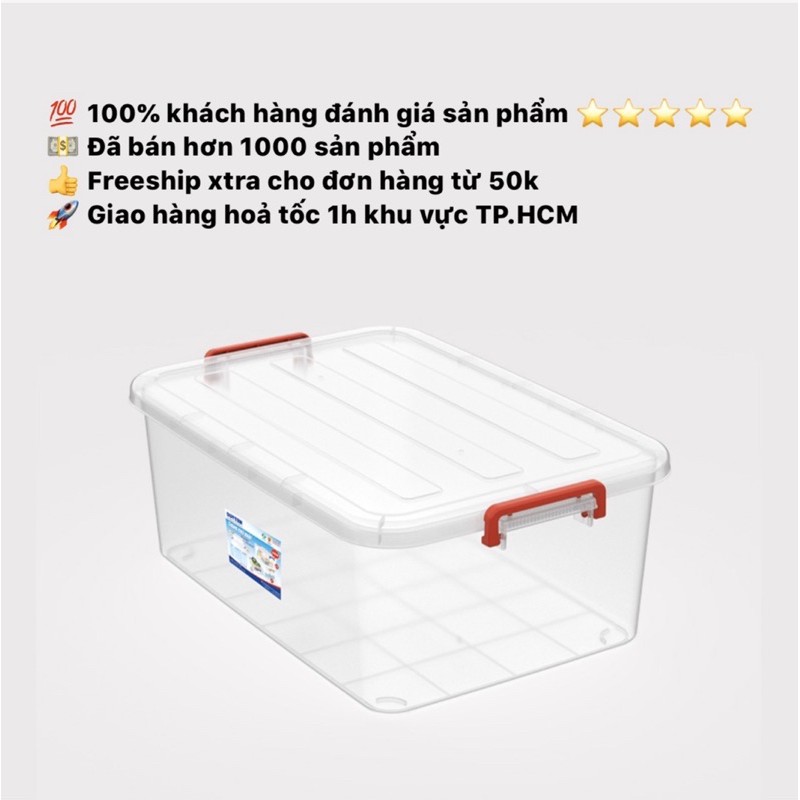 Thùng Nhựa Trong Suốt Duy Tân 10L/15L/30L/45L/55L/90L