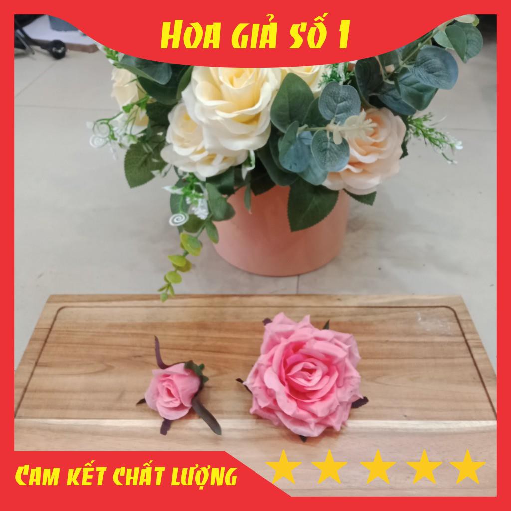 Hoa giả, bông hoa hồng giả, màu sắc sang trọng, làm sự kiện, decor thảm cỏ nhân tạo