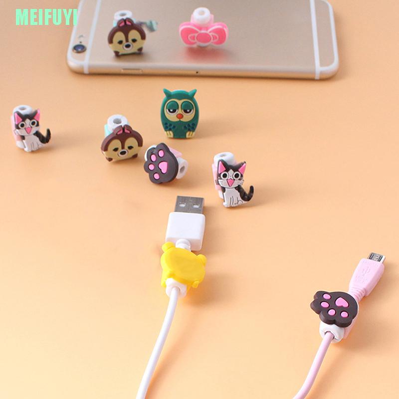 Phụ Kiện Bảo Vệ Đầu Dây Cáp Sạc Hình Động Vật Dễ Thương
