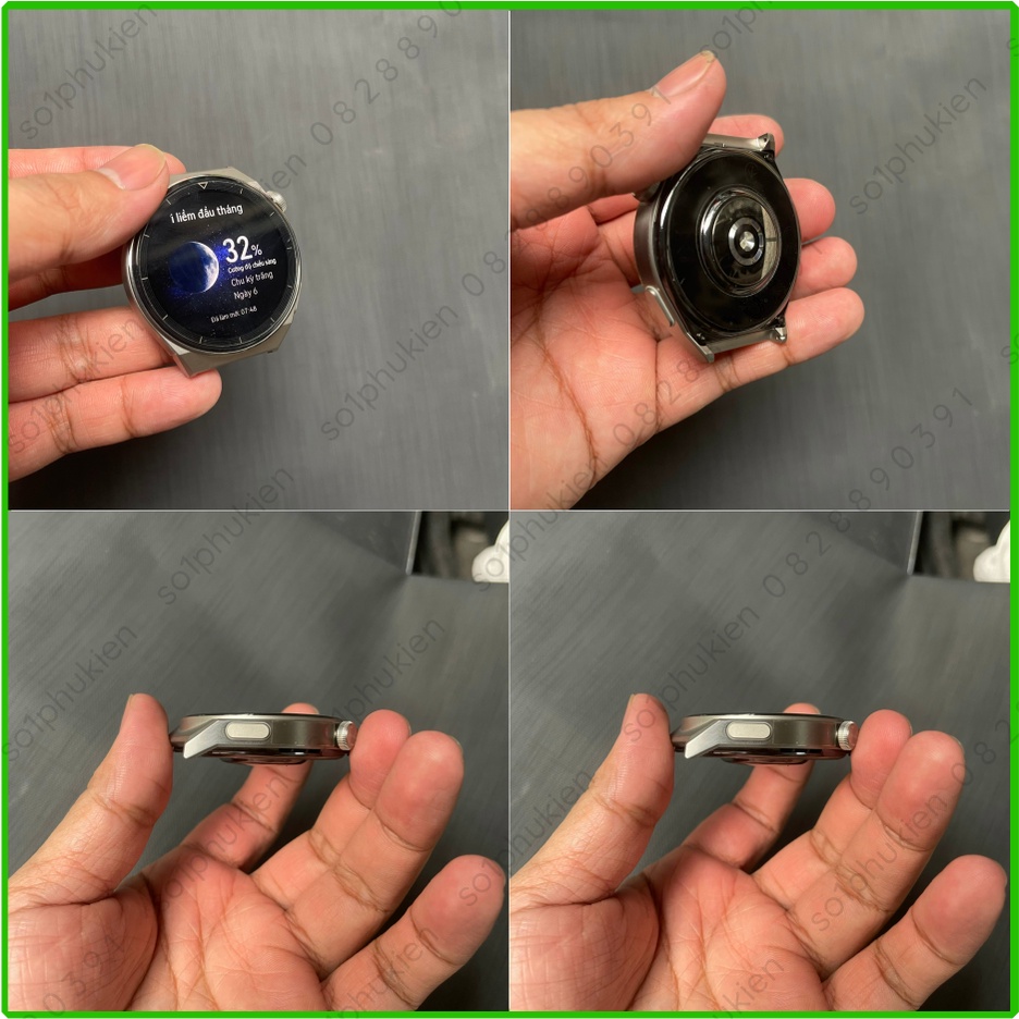 Miếng dán đồng hồ Huawei GT 3 (42mm) / GT 3 pro (46mm) loại trong, nhám dành cho màn hình, mặt đế, viền máy