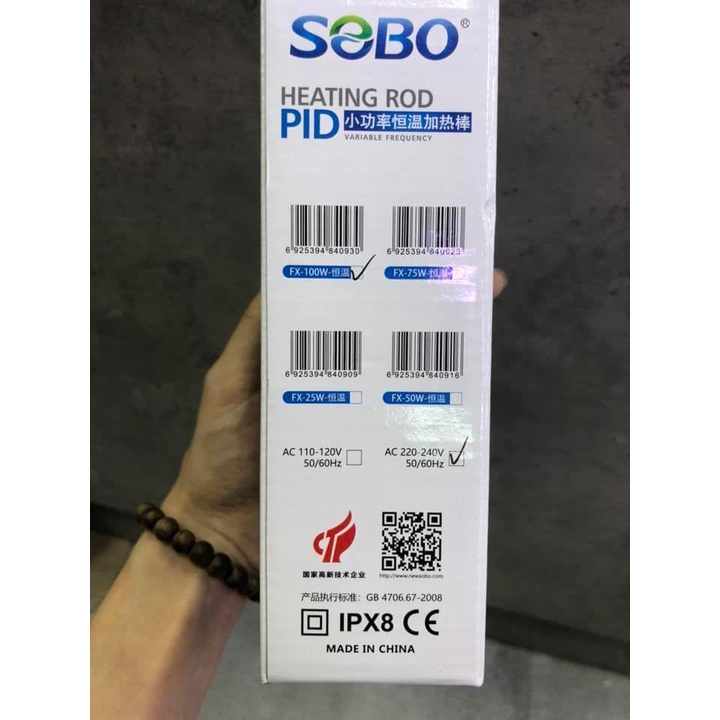 Sưởi tự động cảm biến nhiệt độ cho hồ cá Sobo PID FX nhiều size