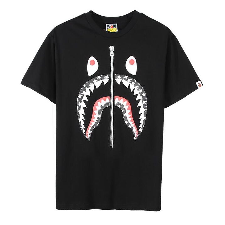 Áo Thun Cotton Tay Ngắn In Họa Tiết Bape Thời Trang Cho Nam Và Nữ