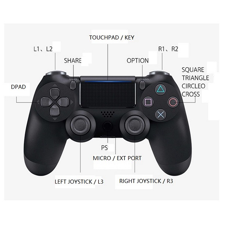 Gamepad Không dây Bluetooth PS4 Blue cho máy tính - điện thoại - máy game Console PS/4