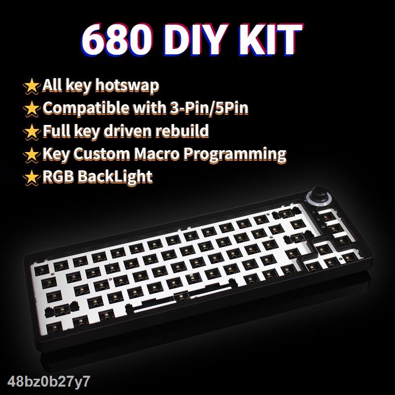 Loại Tốt Bàn Phím Cơ DIY Hotswap Tm680 Có Dây Tương Thích Switch Cherry Mx Gateron Kailh