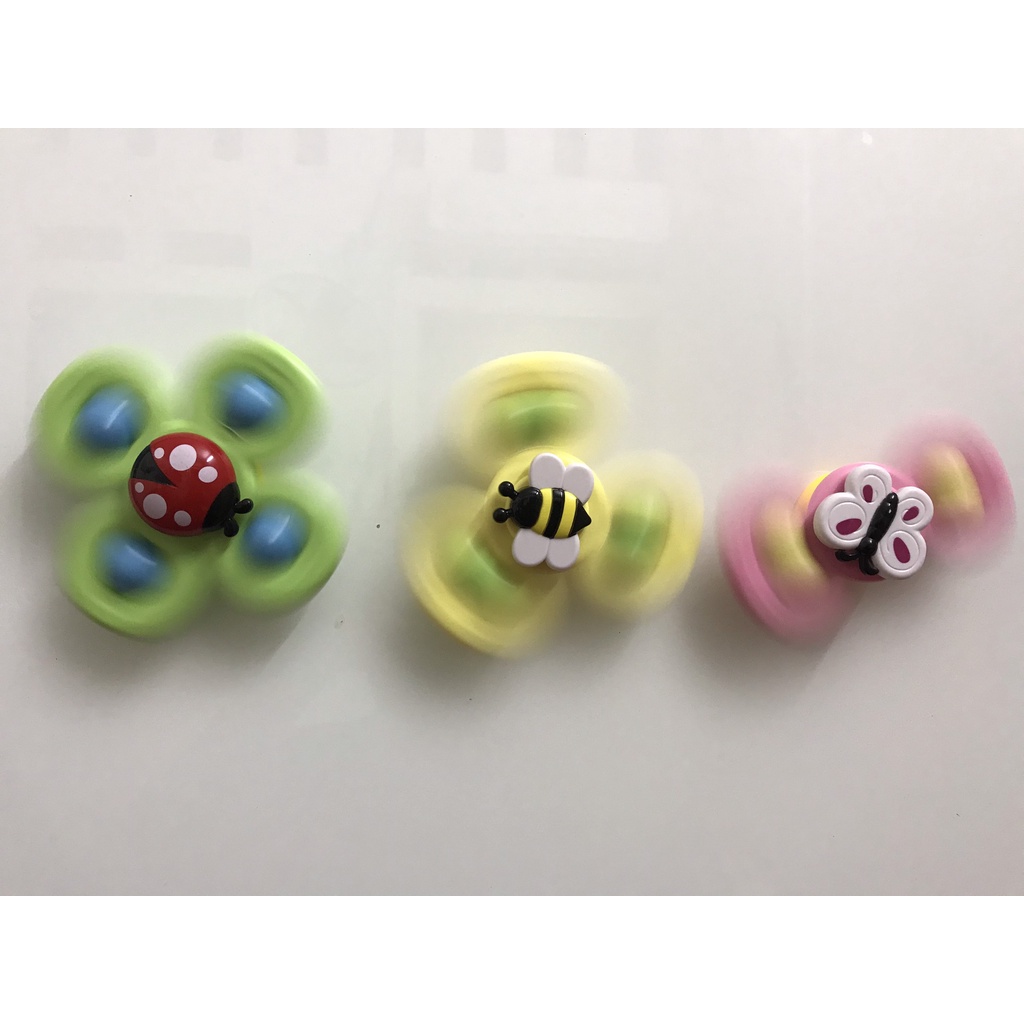 Con Quay Đồ Chơi Fidget Spinner Dán Tường, Sét 3 chiếc Thiết Kế Hình Động Vật Hoạt Hình Độc Đáo Dành Cho Bé