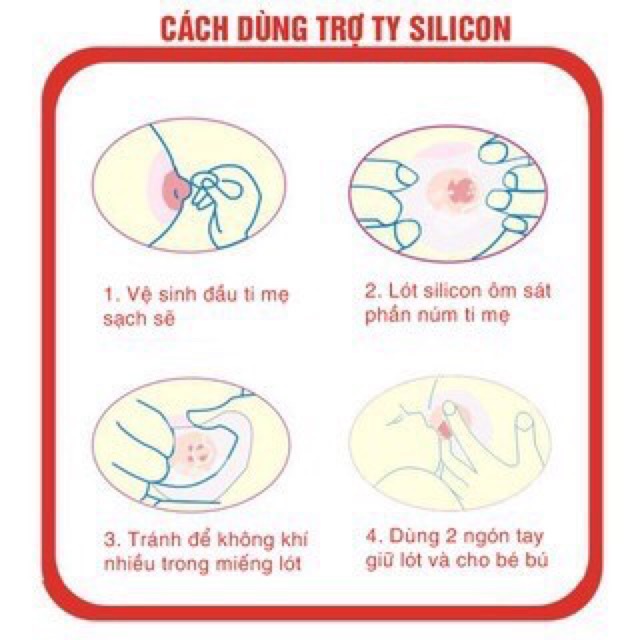 Núm trợ ti cho mẹ, 2 núm trợ ti silicon mỏng và siêu mềm kèm hộp đựng