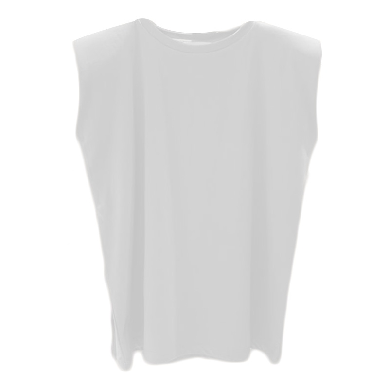 Áo Tank Top Cổ Tròn Không Tay Màu Sắc Đơn Giản Cho Nữ