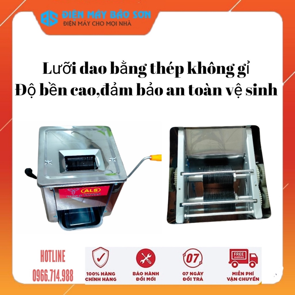 Máy Thái Thịt Tươi Sống ALS-70 Loại 1 Cửa Dao 2.0MM 2.5MM 3.5MM 5.0MM Thái Thịt Bò Thịt Nướng Bún Chả Thái Sợi Lạp Xưởng