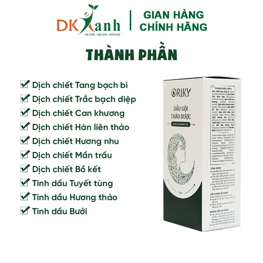 Dầu gội ngăn ngừa rụng tóc Oriky 150ml