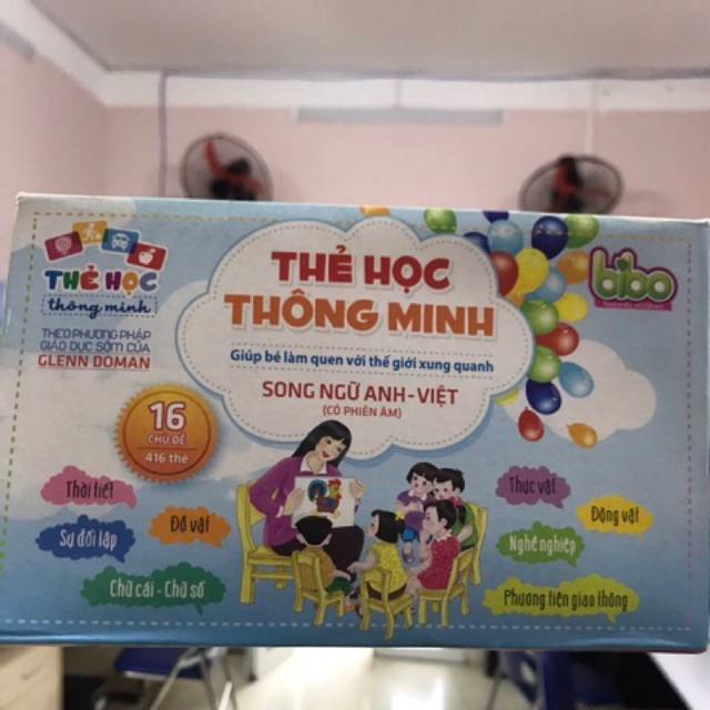 Bộ Thẻ Học Thông Minh Cho Bé Với 416 Thẻ 16 Chủ Đề