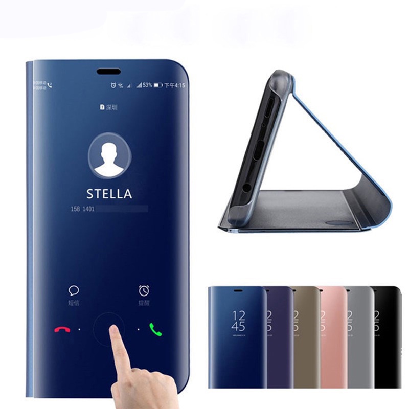 Ốp Điện Thoại Nắp Lật Mặt Gương Chống Sốc Cho OPPO A16 A16S A53 A52 A92 A93 A73 4G 5G