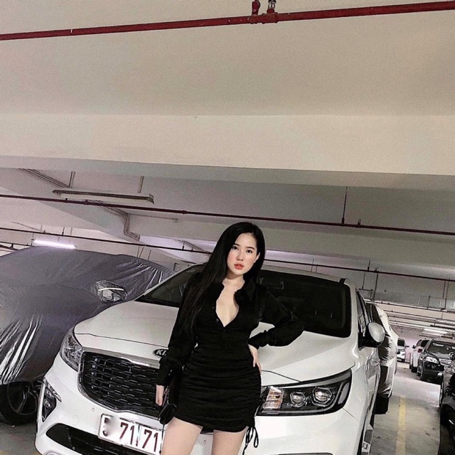 Đầm sơ mi rút eo #bigsize 60=>90kg