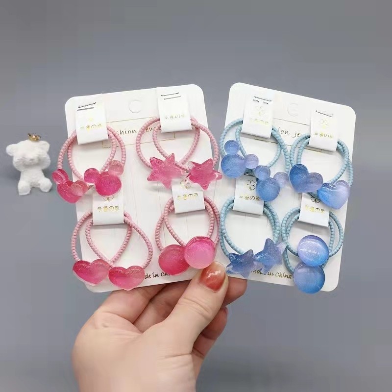 Dây Buộc Tóc Cao Su Cỡ Nhỏ Nhiều Màu Dễ Thương Cho Bé Gái