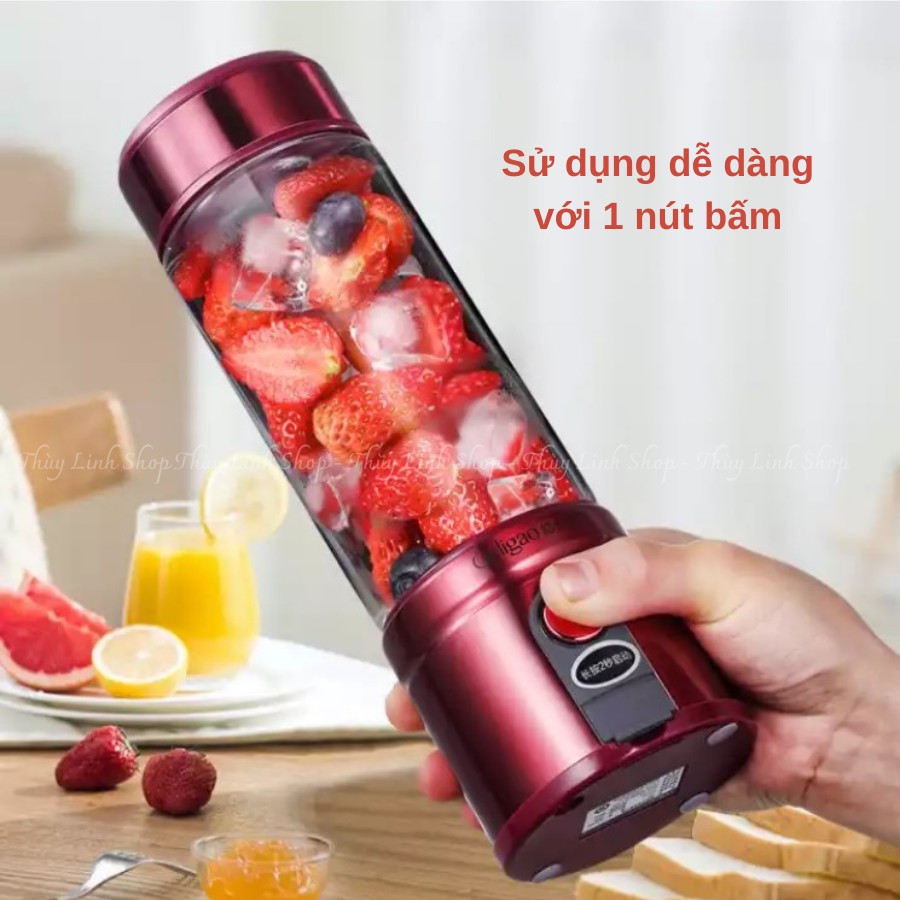 MÁY XAY SINH TỐ GELIGAO - XAY ĐƯỢC ĐÁ - MÁY XAY CẦM TAY MINI SẠC PIN CHÍNH HÃNG - BH 1 NĂM