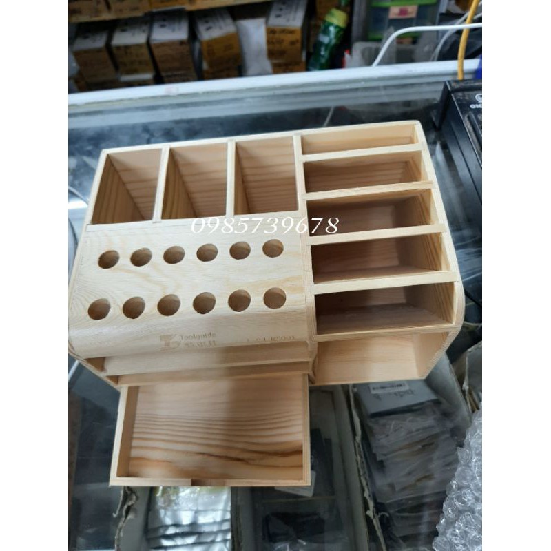 Kệ gỗ đựng linh kiện sửa chữa điện thoại siêu đẹp tiện dụng