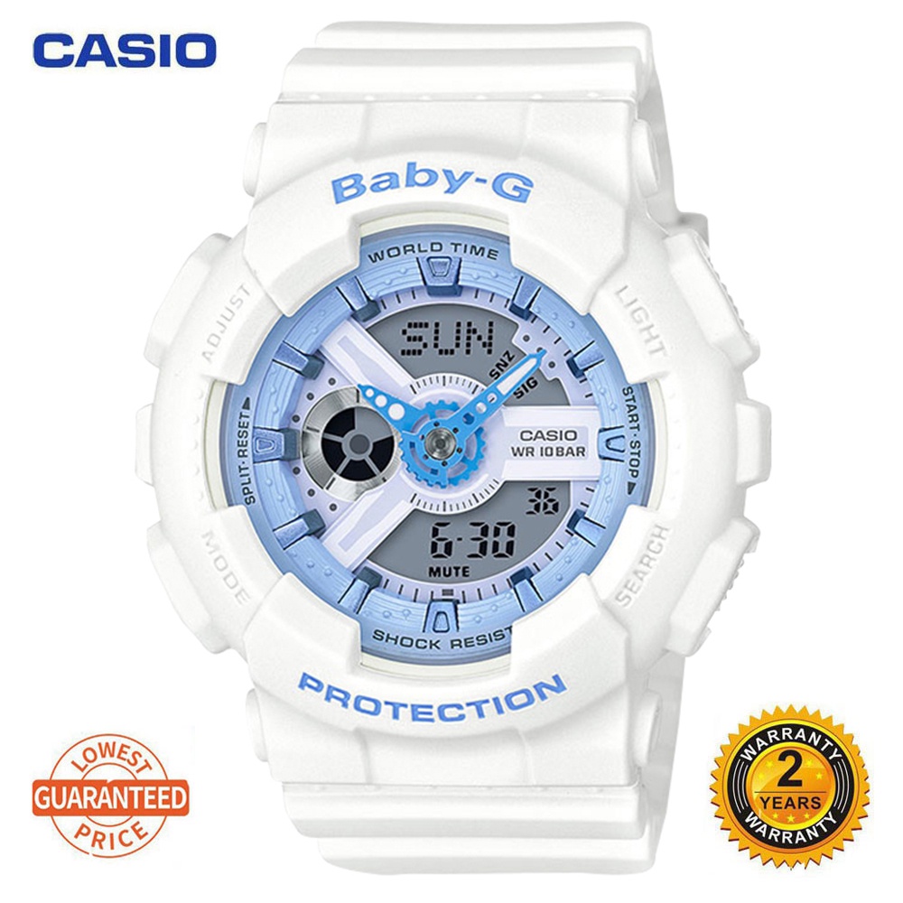 NXaa (Hot sale)Casio Baby-G ba 110 black gold wrist watch women sport2022