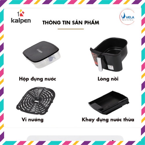 Nồi Chiên Không Dầu 7l Lít Kalpen Có Chế Độ Hấp Hơi Nước Đa Năng Rất Tiện Lợi