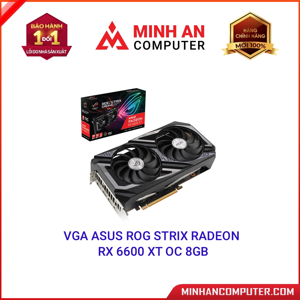 VGA Asus Radeon RX 6600 XT OC 8GB (DUALRX6600XTO8G) Hàng chính hãng