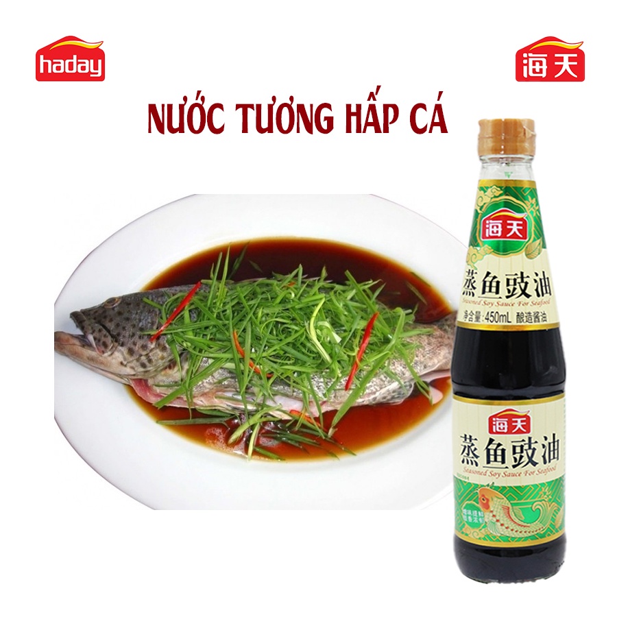 Nước tương Hải Sản Hải Thiên 450ml - Cá Hấp HK/ Miến trộn Hải Sản