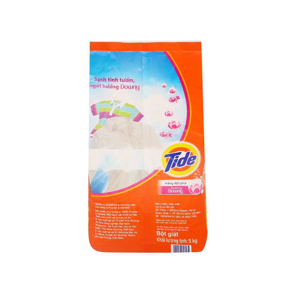 Bột giặt Tide trắng đột phá hương Downy 5kg