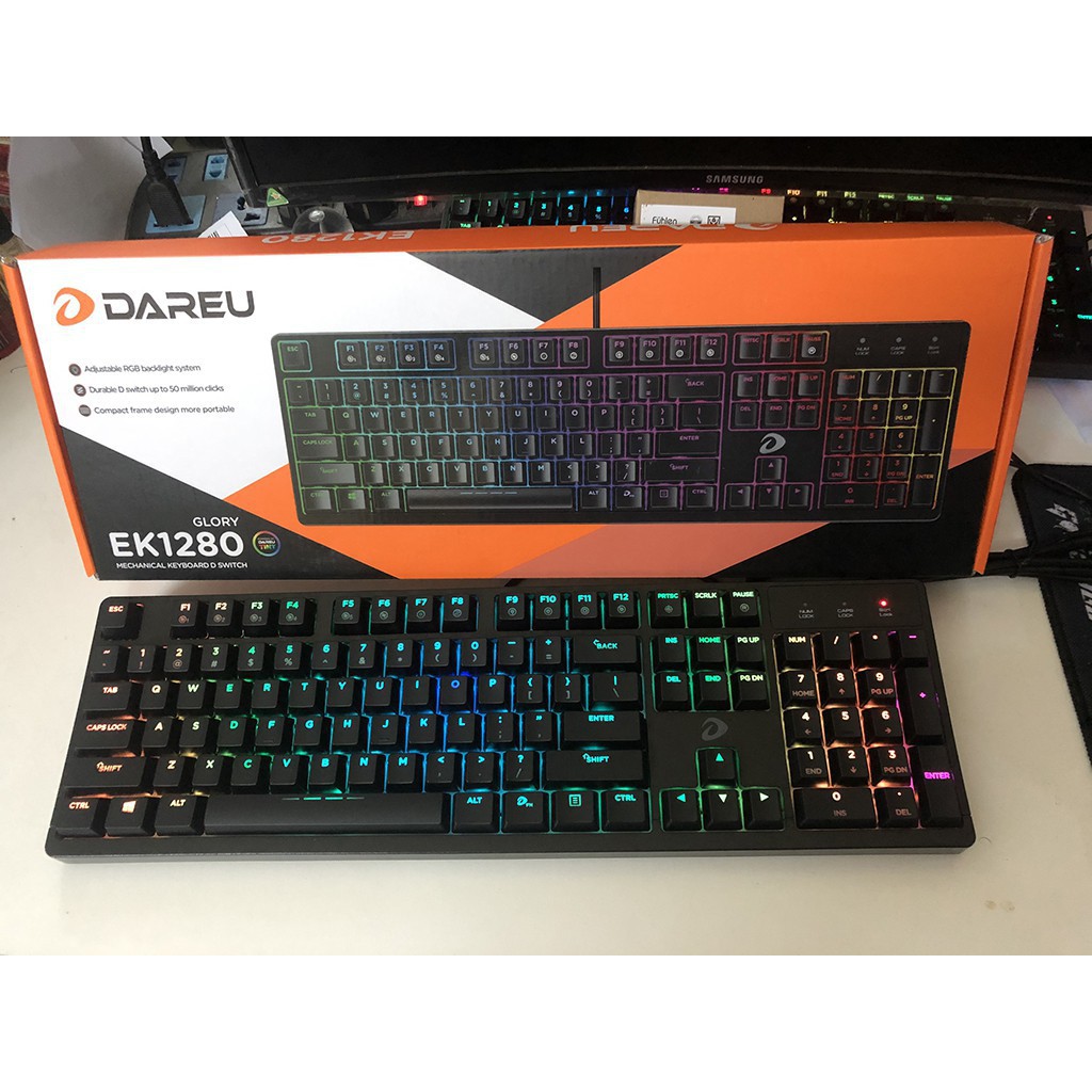 [ Hàng Hot ] Bàn phím cơ Gaming Dareu EK1280 - Mã cũ DK1280 - Led RGB - Bảo hành 24 tháng