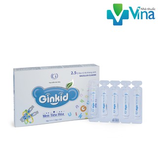 Men tiêu hóa cho trẻ biếng ăn Ginkid - Hộp 4 vỉx 5 ống 5ml