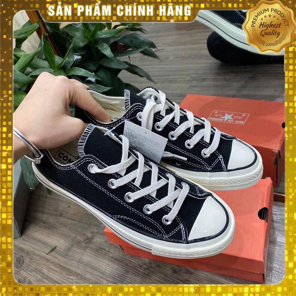 [Free ship + ảnh thật ] Giày Thể Thao Sneaker Cv đen Cổ thấp 1.1