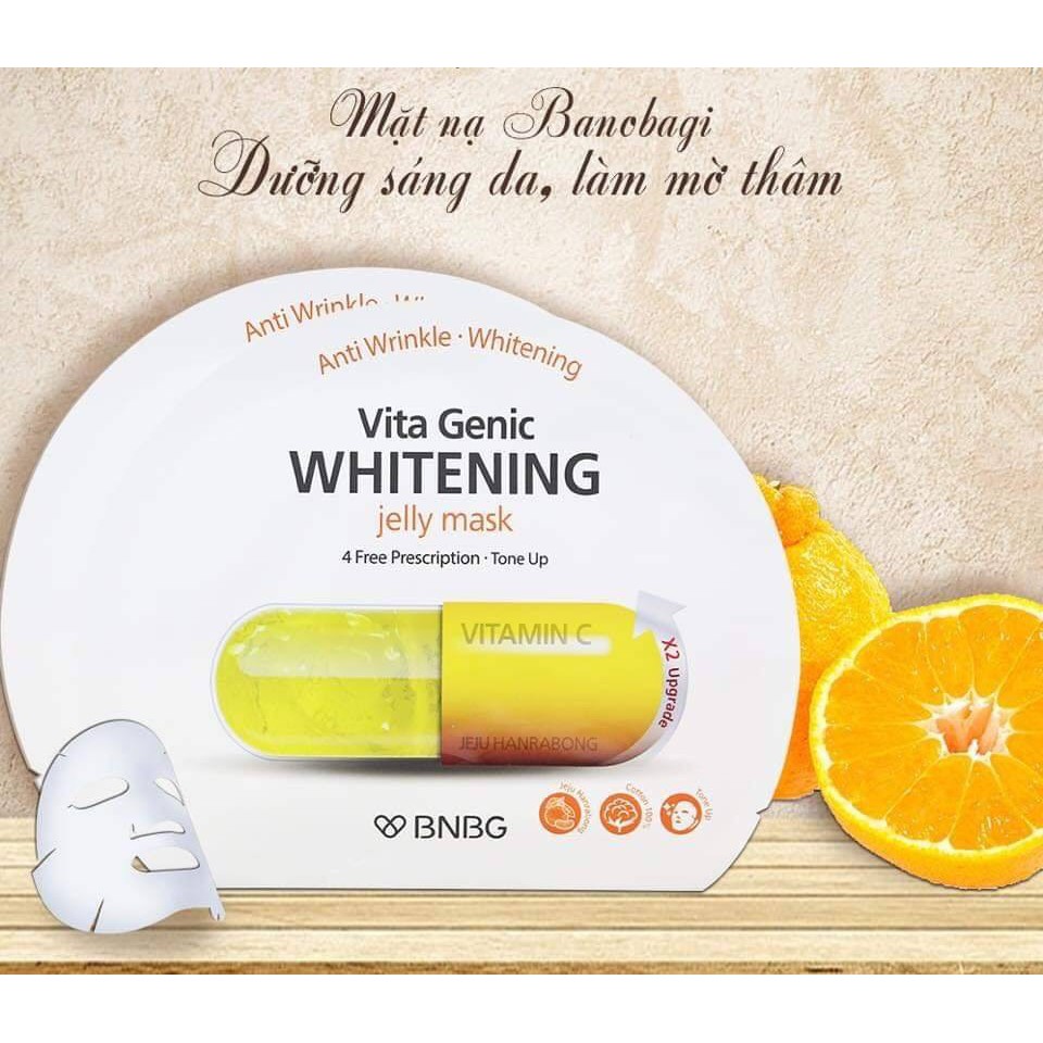 Hộp 10 Túi Mặt Nạ Viên Thuốc / Mặt Nạ Giấy Viên Thuốc Banobagi Anti Wrinkle Whitening Vita Genic Mask Hàn Quốc | BigBuy360 - bigbuy360.vn
