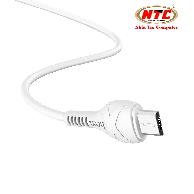 Cáp sạc và truyền dữ liệu cổng microUSB Hoco X37 Cool power dài 1M (Trắng) - Hàng chính hãng