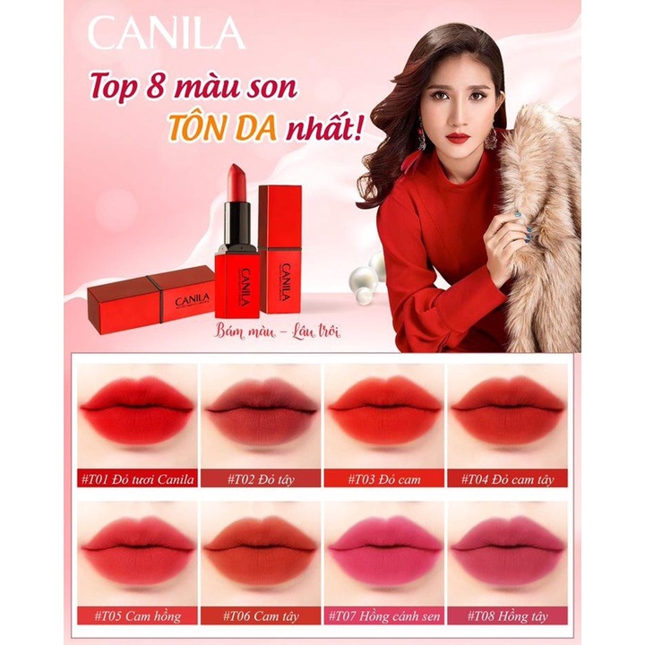 [Sỉ-Rẻ] Son Thỏi Sáp Siêu Lì Canila Bám Màu Lâu Trôi [Lẻ-Sỉ]
