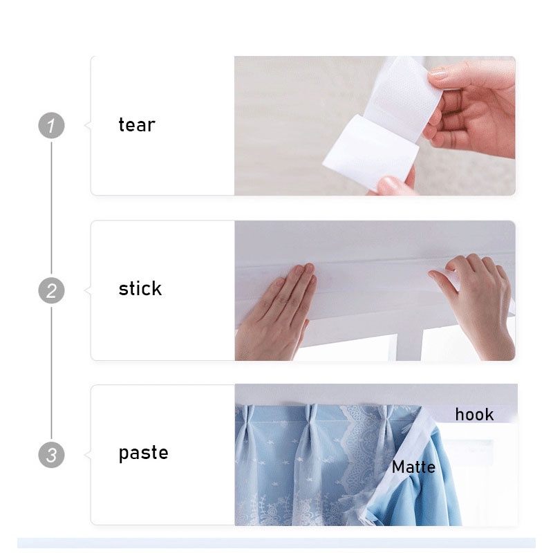 Rèm cửa MENGNI phối ren tự dính thiết kế xinh xắn thời trang dành cho nhà cửa