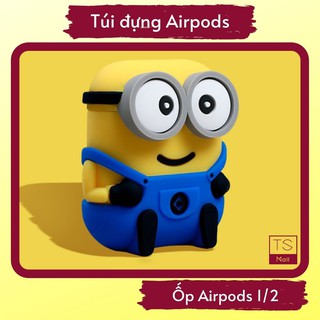 Ốp Airpods, Case Airpods Silicon mềm chống sốc, chống trầy mẫu Minions (Airpods 1,2 và Airpods Pro)
